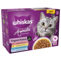 Whiskas Cat Pouch 1+ Aromatic Fusion in Gravy 85g 12-Pack x 4