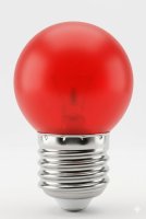 Tezla GBLED/ES/R 1W ES Golf Ball Lamp - Red