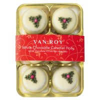 White chocolate Christmas caramels in clear gift 6 pack  - 6 x 70g