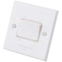 White 3 Pole Fan Isolator Switch 6011-011