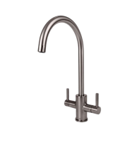 Tucker French Surrey Twin Lever Mono Kitchen Mixer Brushed Nickel