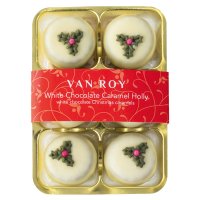 White chocolate Christmas caramels in clear gift 6 pack  6x80g