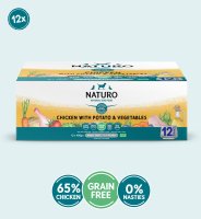 Naturo Adult Dog Tray GRAIN FREE Chicken, Potato & Veg 400g 12pk x 1