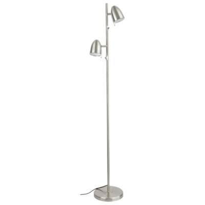 Eglo Lara 2 Light Floor Lamp Satin Nickel