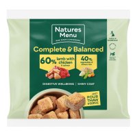 Natures Menu Frozen Dog Adult Complete and Balance 60-40 Lamb Chicken & Salmon with Brown Rice 1kg