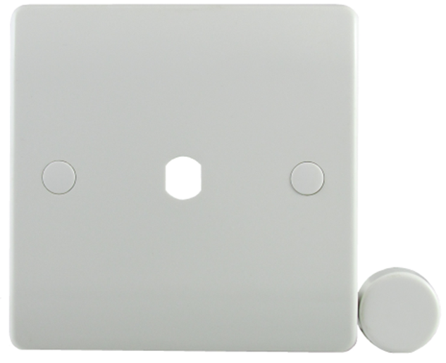 Sline 1G Dimmer Plate + Knob White SLDP/1