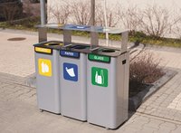 Recycling Station Bin For Waste Segregation 3x70ltr 