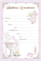 Baptismal Certificate/Girl   (58132)