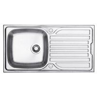 Monaco Single Bowl Sink + Salina Brushed Nickel Tap