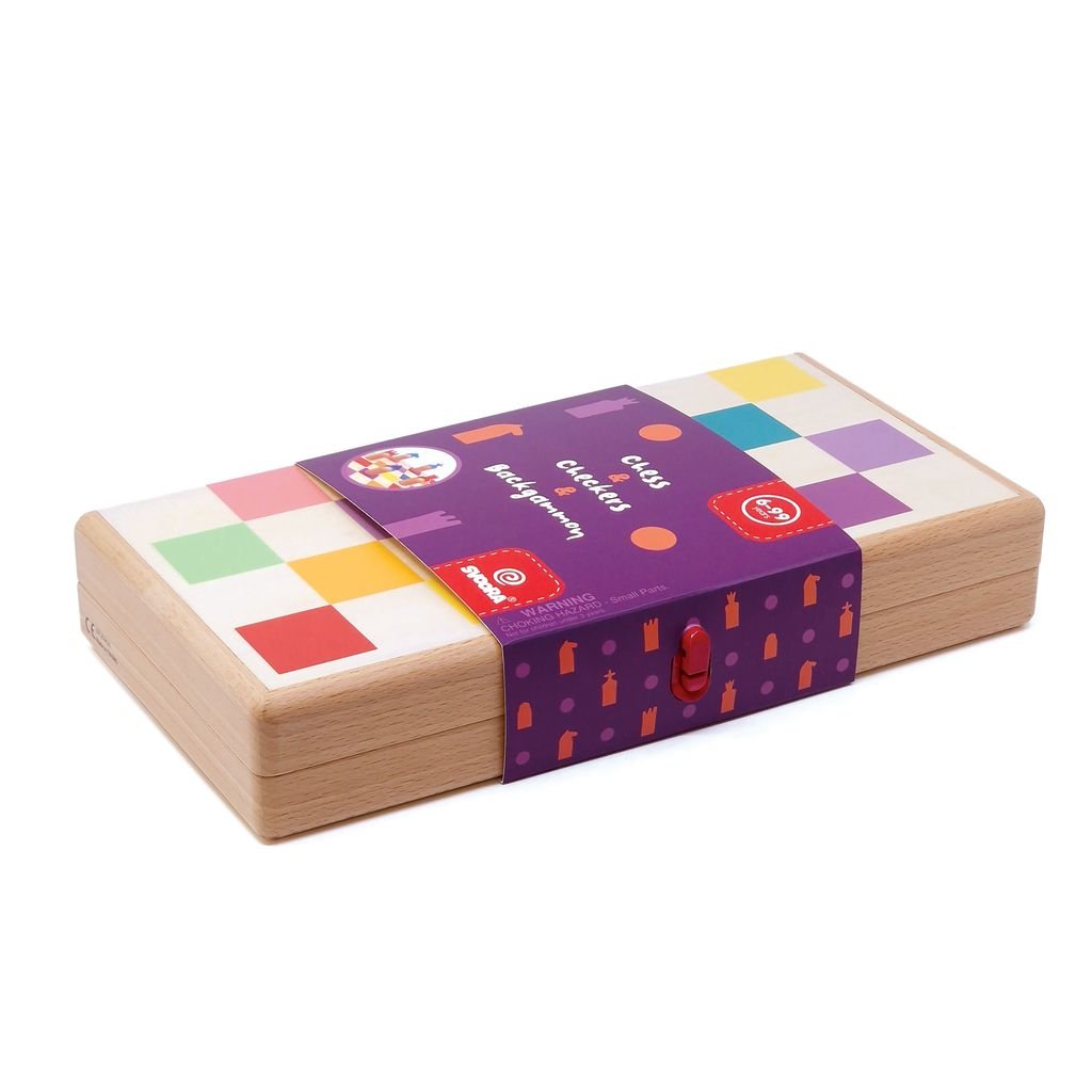 Chess, Checkers & Backgammon Set - 30&times;15&times;5cm