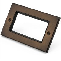Dark Bronze 2 Gang 4 Module Euro Plate 6062-322