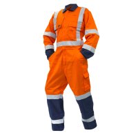 FR Overalls, 12Cal, TTMC, D/N, Orange/Navy