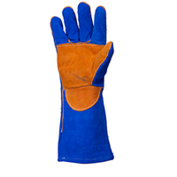 671006 Welding Gloves-Blue/Gld,  Premium