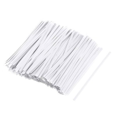 100mm WHITE PLASTIC TWIST TIE 1000PK