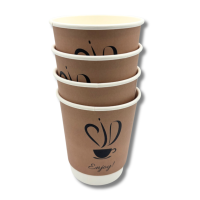 8oZ Double Wall Paper Cups, 500/Case
