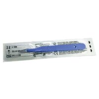 Polystyrene handle fitted with sterile surgical blade – individually packed - 10 Per Pack.