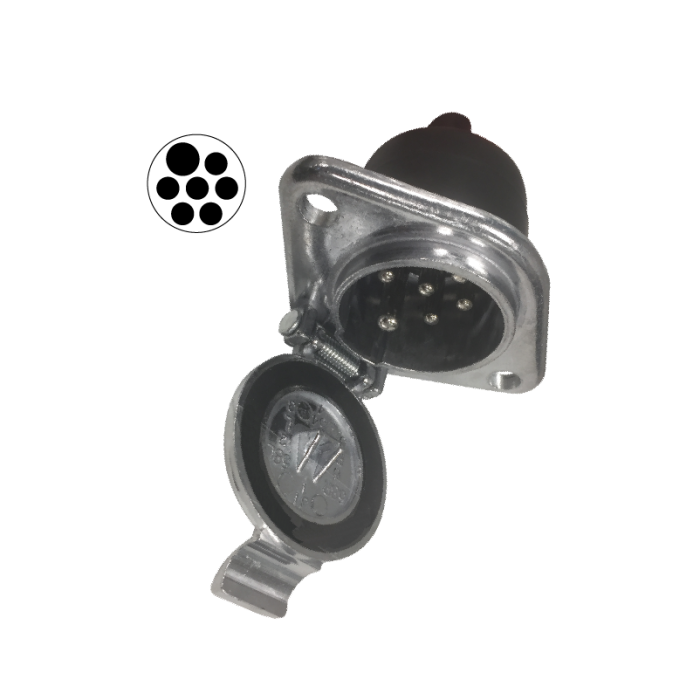 24V 7-Pin Metal Socket &lsquo;N Type&rsquo;