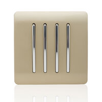 TRENDI 4 GANG  2 WAY SWITCH GOLD