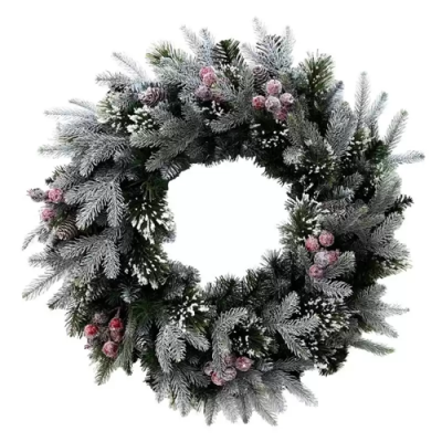 Berry Spruce Frosted Wreath - 60cm
