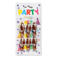 Candle Rugby Ball 45mm - Pack of 6