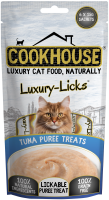 COOKHOUSE Luxury Cat Licks Puree - Tuna 90g 6pk x 8