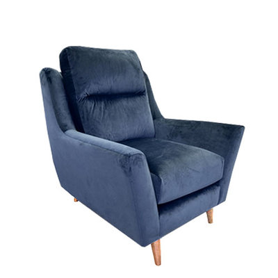 Spirit Navy Velvet Armchair