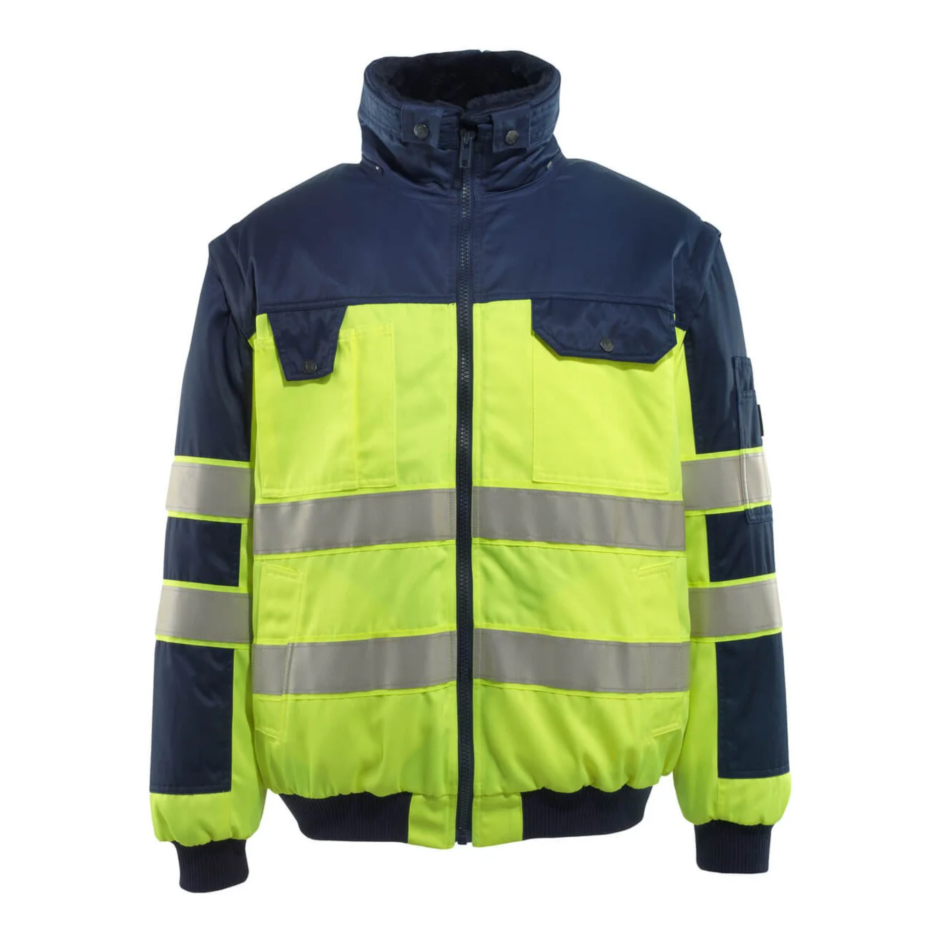 Mascot Livigno Pilot Jacket Hi-Vis, Navy/Yellow