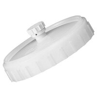 Screw-on lid for 0.6 l PVC cup with drip-catching ring and non-d