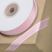 Grosgrain Ribbon With Stitching Pink - 12mm x 10m
