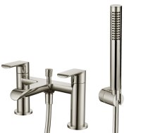 SCOPE DECK MOUNTED BATH SHOWER MIXER BRUSHED NICKEL