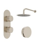 ALITA KNURLED BATH SET 4 BRUSHED NICKEL