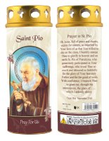 Candle/Saint Pio/Windproof Cap   (86951)