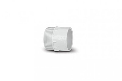 40MM ABS Adaptor Male Iron White (10) WS47W