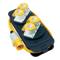 Extension Reel 110v 4 Socket Splitter 2m Flex