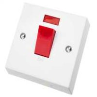 DETA VIMARK 45A DOUBLE POLE SWITCH WITH PILOT 1 GANG