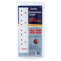 13AMP 4 WAY SURGE EXTENSION LEAD COMPLETE WITH 2 MTRS CABLE