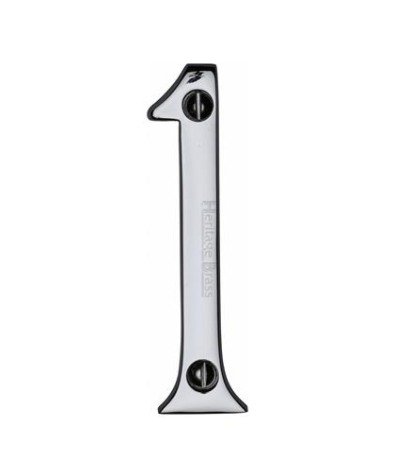 C1560-1-PC - Heritage Brass Numeral 1 Face Fix 76mm (3") Polished Chrome Finish