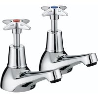 Bristan Cross Top Bath Taps Chrome VAX 3/4 C
