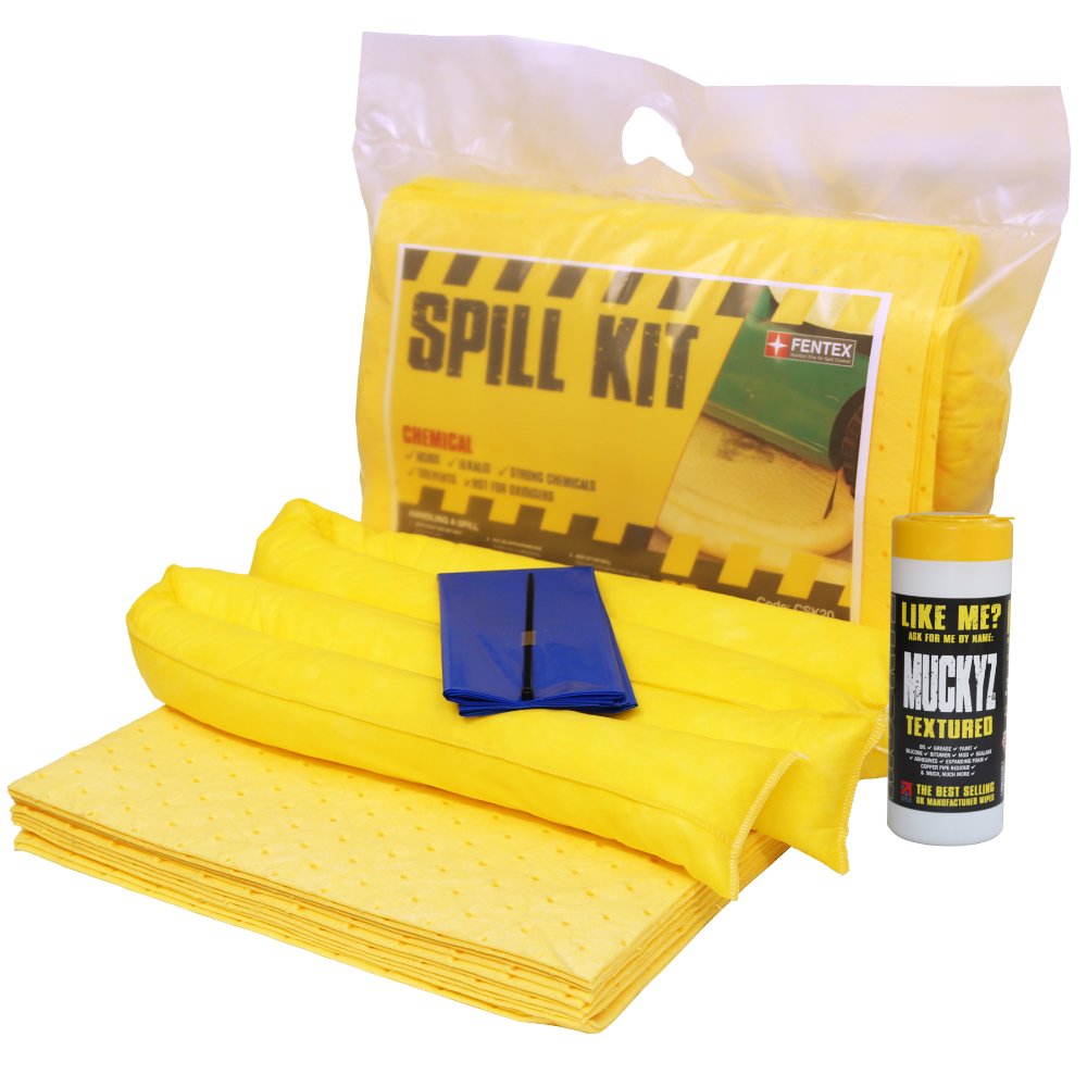 20L CHEMICAL SPILL KIT CLIP TOP BAG