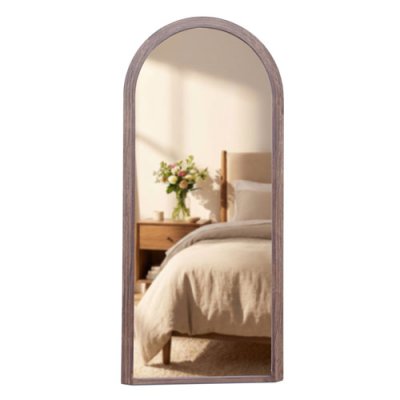 Stepped Arched Leaner Mirror &ndash; Natural 80x180cm