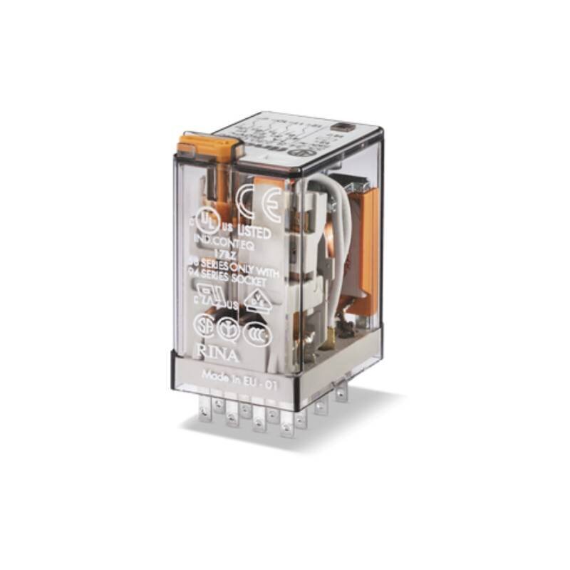 Finder 14 Pin 4CO (4PDT) 7A 24V DC Plug In Relay 55.34.9.024.0000 CSE