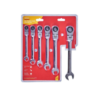 6pce Flexi Head Ratchet Wrench Set