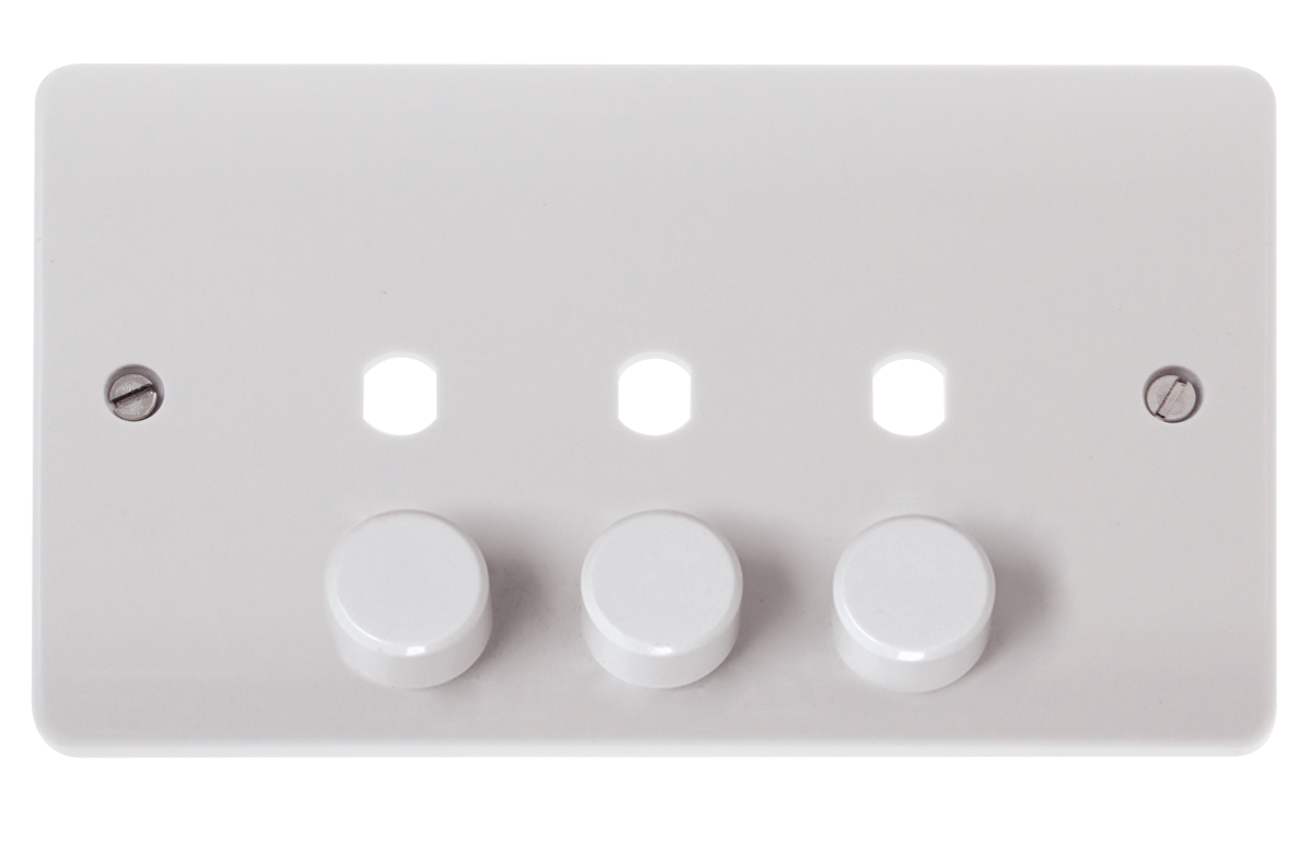 Click Mode 3G Dimmer Plate C/w Knobs White CMA147PL