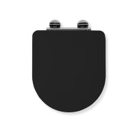 Croydex Iseo Flexi-Fix Wood Toilet Seat Black WL610321H