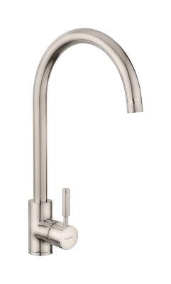 Aquatrend Single Lever Monobloc Tap - Brushed finish
