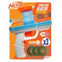 Nerf Cat Catnip Blaster With 3 Catnip Disc 7.88in 3pk White/Translucent Blue/Orange 1x2