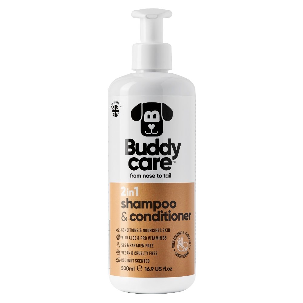 Buddycare Dog 2 in 1 Shampoo and Conditioner Coconut 500ml