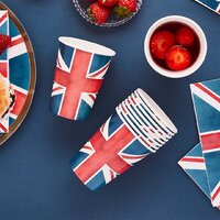 Union Jack Paper Cups - Pack of 8