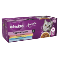 Whiskas Cat Pouch 1+ Aromatic Fusion in Gravy 40pk x 1