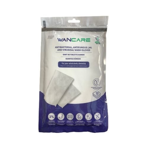  Wancare Wash Gloves has 10 gloves per pack.